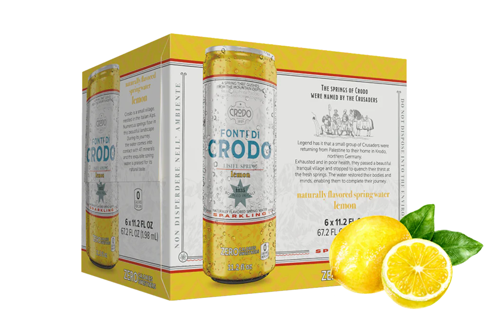 Fonti Di Crodo Lemon Sparkling Water, Made in Italy, 6 Pack 11.2 fl oz - Image 3