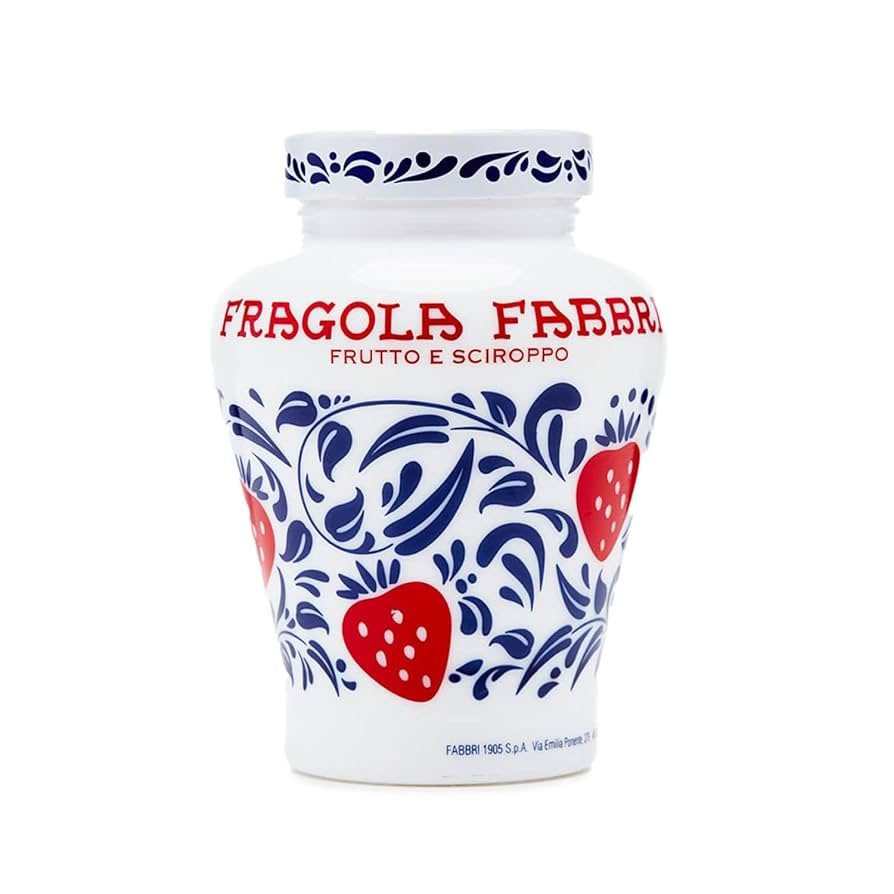 Fabbri Fragola Strawberry Fruit and Syrup, 21 oz