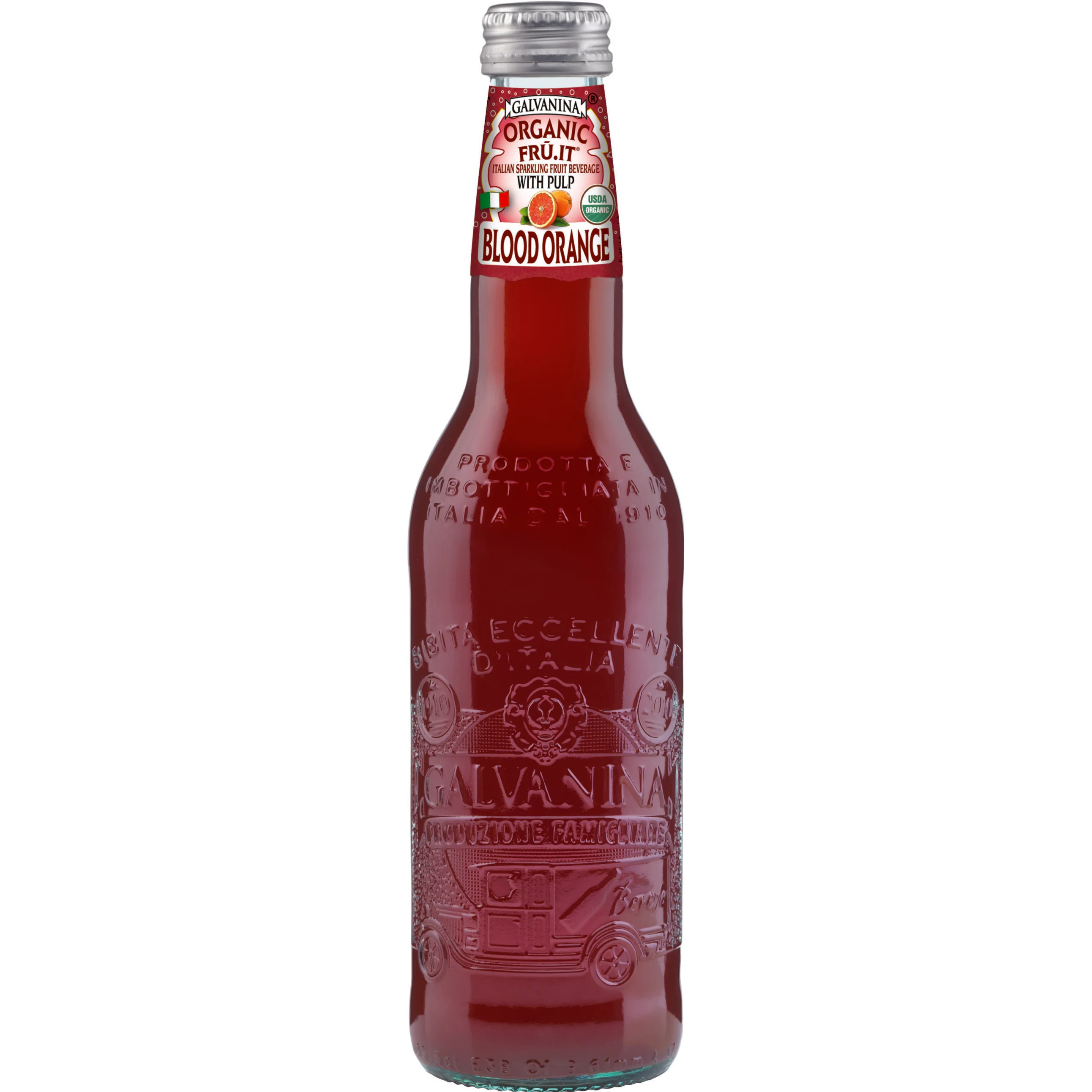 Galvanina Organic Blood Orange Soda, 12 fl oz | 355 mL