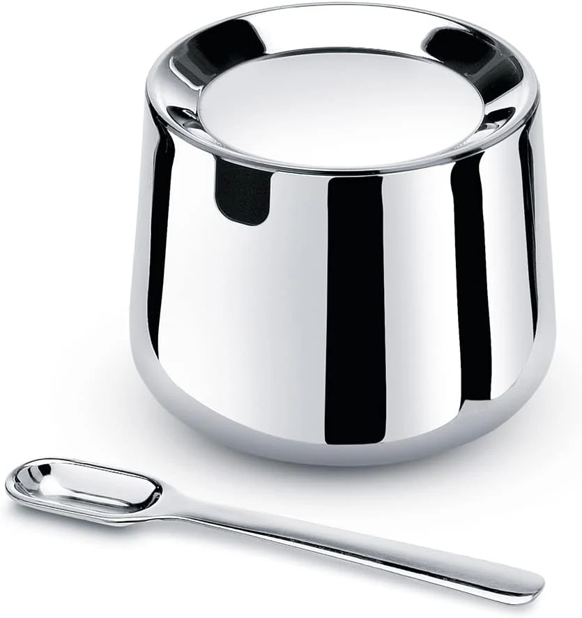 Giannini "Sugarmilk" Set 4 pc. Milk Jug and Sugar Bowl, Stainless Steel - Image 4