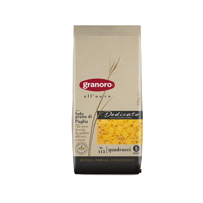 Granoro Dedicato Quadrucci Egg Pasta, #113, 8.8 oz | 250g - Image 3