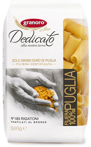 Granoro Dedicato Rigatoni Pasta, Bronze  #183, 1.1lb | 500g