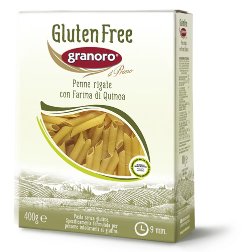 Granoro Gluten Free Penne Rigate, Rice & Quinoa Flour, #477, 14.1 oz | 400g
