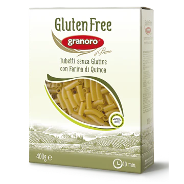 Granoro Gluten Free Tubetti, Quinoa Flour, #74, 14.1 oz | 400g