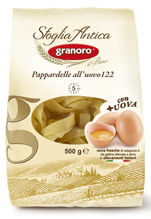 Granoro Sfoglia Antica Pappardelle Egg Pasta, all'Uovo Pasta #122, 1.1lb