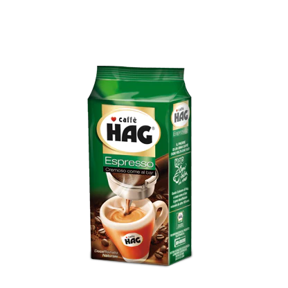 HAG Espresso Ground Naturally Decaffeinated, 250g Brick
