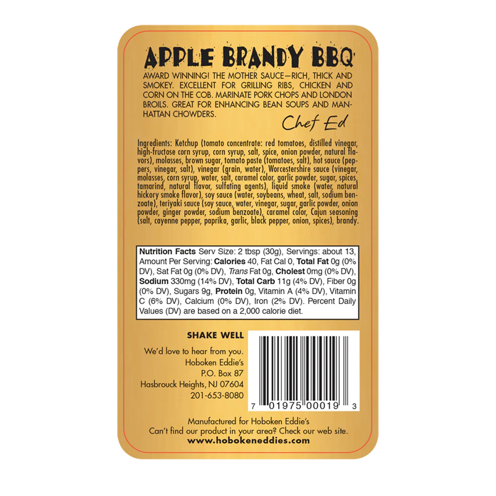 Hoboken Eddie's Apple Brandy BBQ Sauce, 14 oz - Image 3