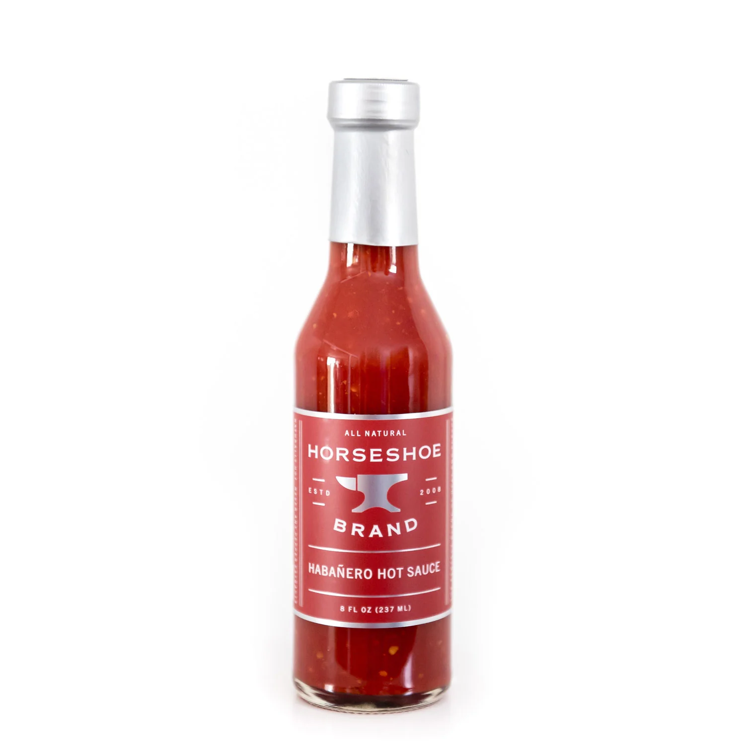 Horseshoe Brand Habanero Hot Sauce, 8 oz Bottle