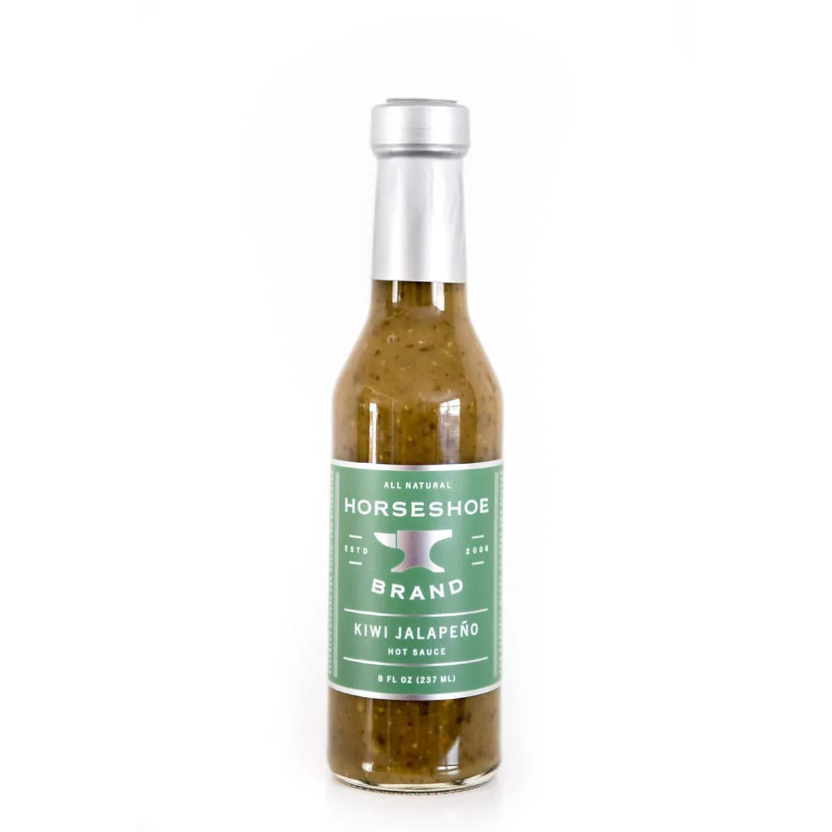 Horseshoe Brand Kiwi Jalapeno Hot Sauce, 8 oz Bottle