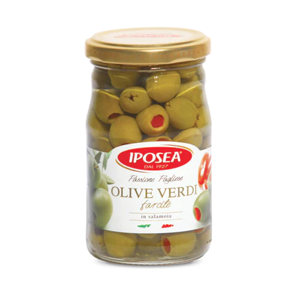 Iposea Olives Stuffed With Peppers, 10.23 oz | 290g