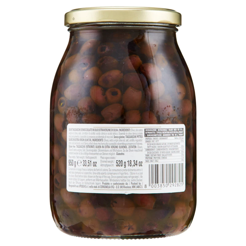 Iposea Taggiasche Olives in Extra Virgin Olive Oil, 33.51 oz | 950g - Image 2