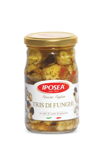 Iposea Three kind of Mushroom in Oil, 10.23 oz | 290g