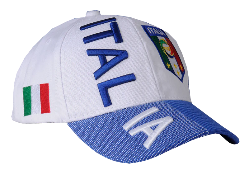 Italia 3D Embroidery Hat, Adult Size - Image 2