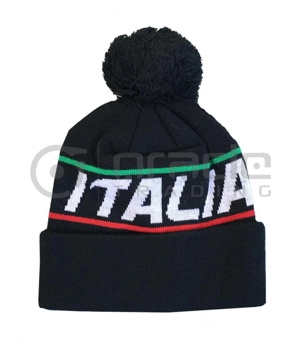 Italia Beanie with Pom, Adult Size - Image 2