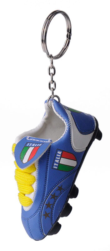 Italia Blue Soccer Shoe Keychain – Mini Cleat with Italian Flag Detail - Image 2