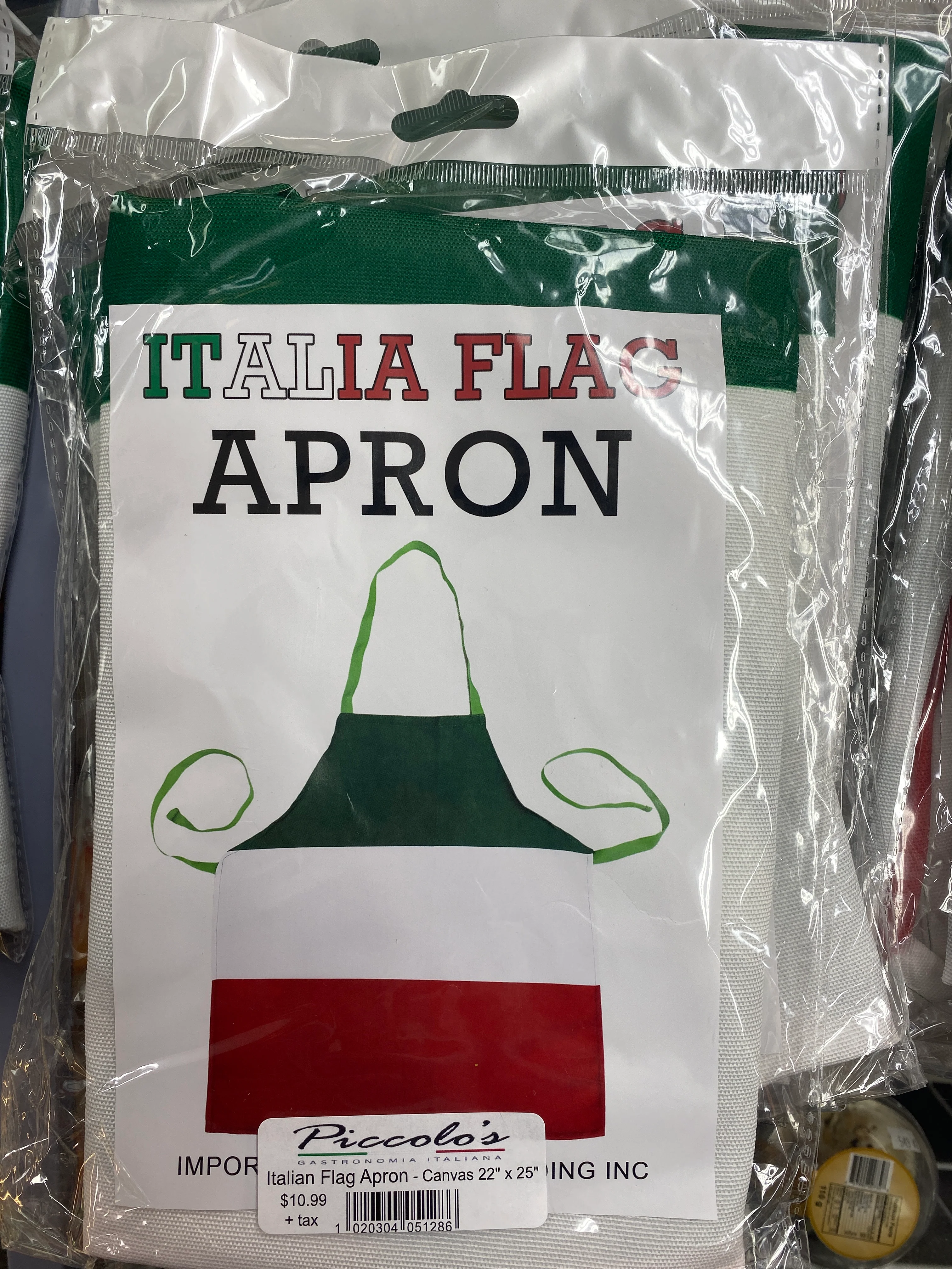 Italian Flag Apron - Canvas - Image 2