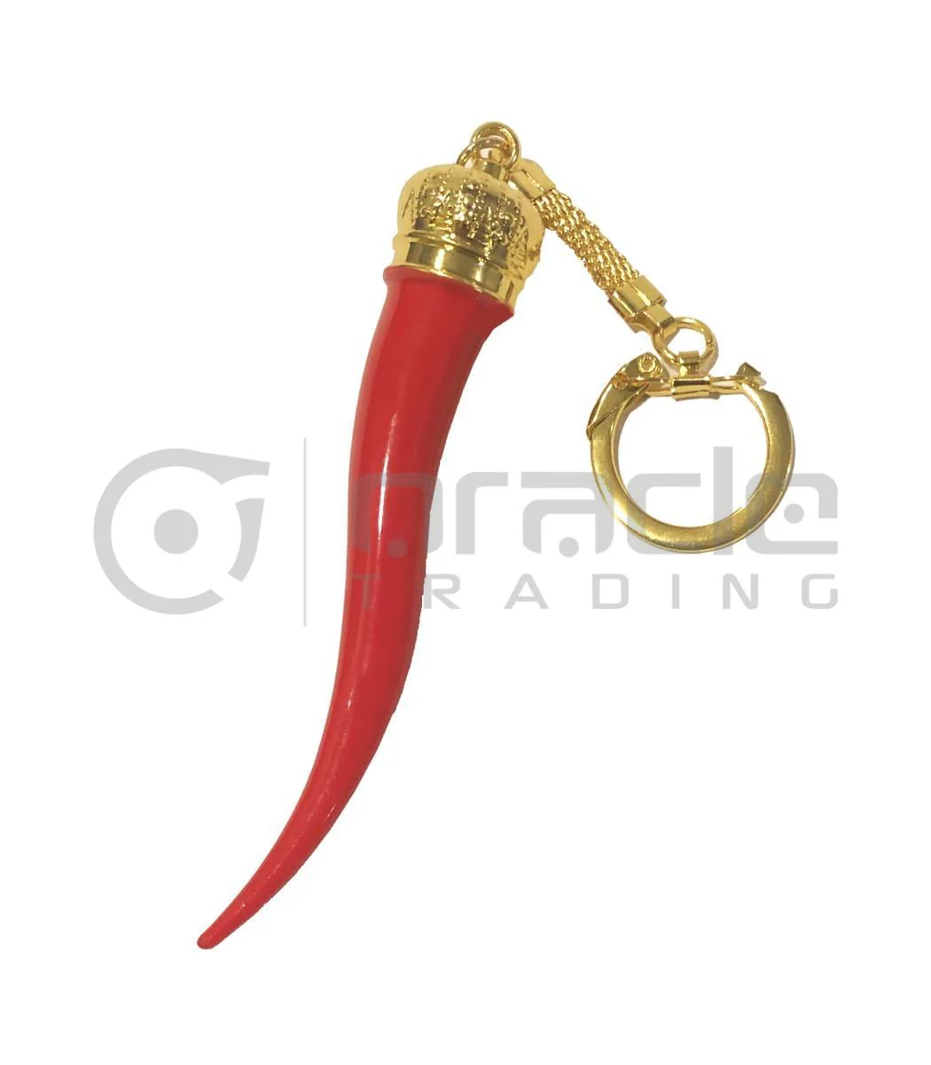 Italian Horn Keychain – Metal – Cornicello - Image 2