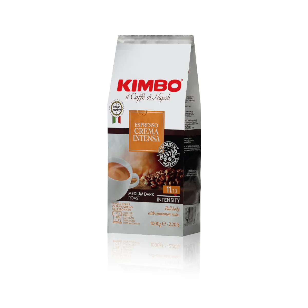 Kimbo Espresso Crema Intensa Beans, Medium Dark Roast, 2.2 Lbs Bag - Image 2