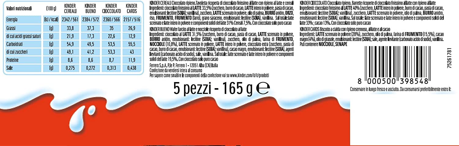 Kinder Befana Chocolate, 5 pc, 165g - Image 3