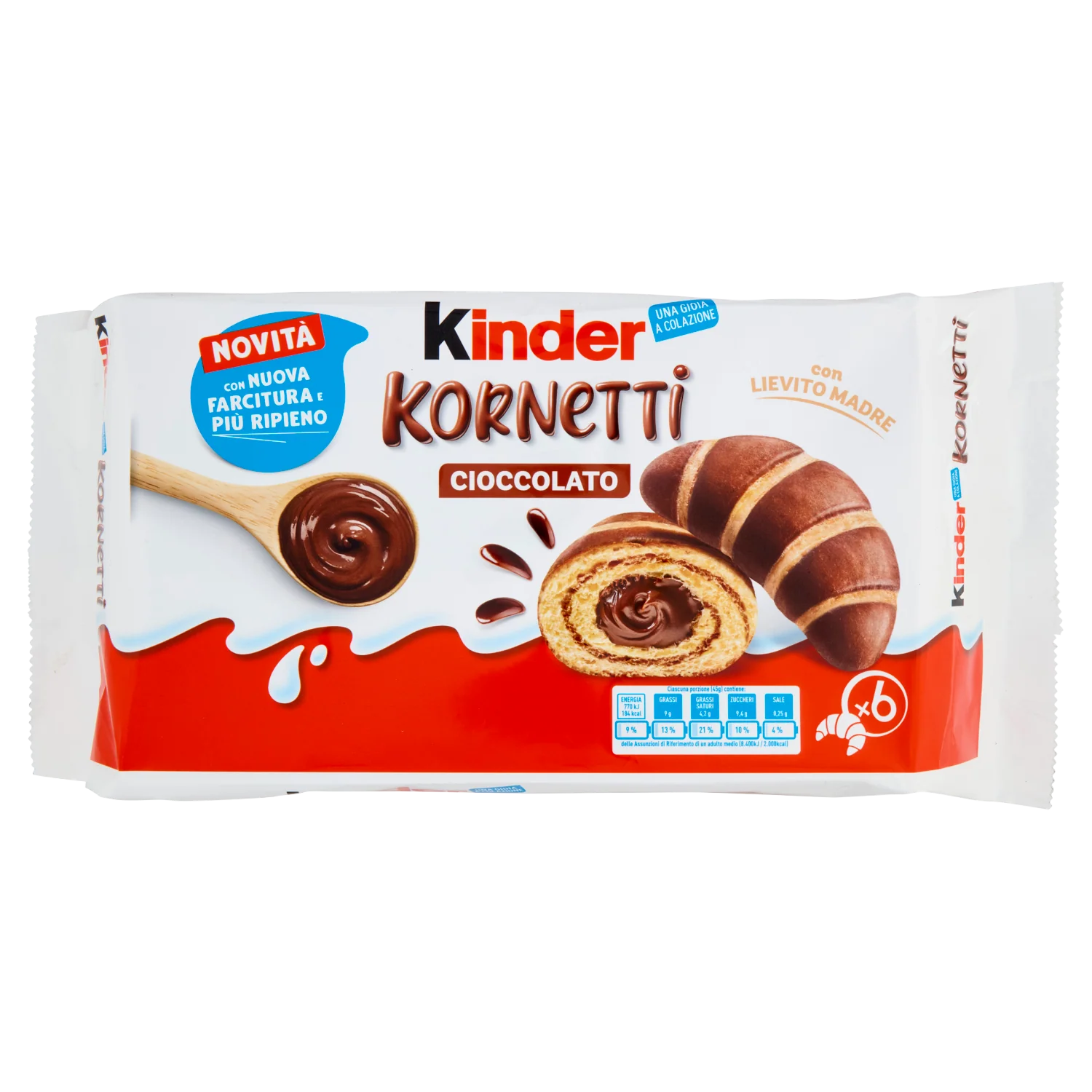 Kinder Kornetti Croissant With Chocolate Filling, 6 Pack - Image 3