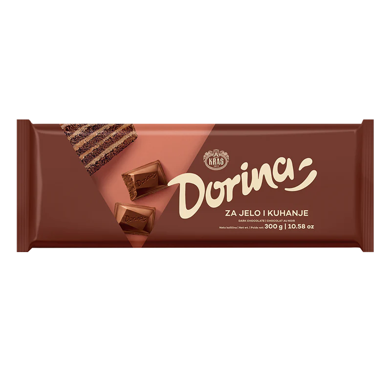 Kras Dorina Baking Dark Chocolate Bar, 10.5 oz | 300g