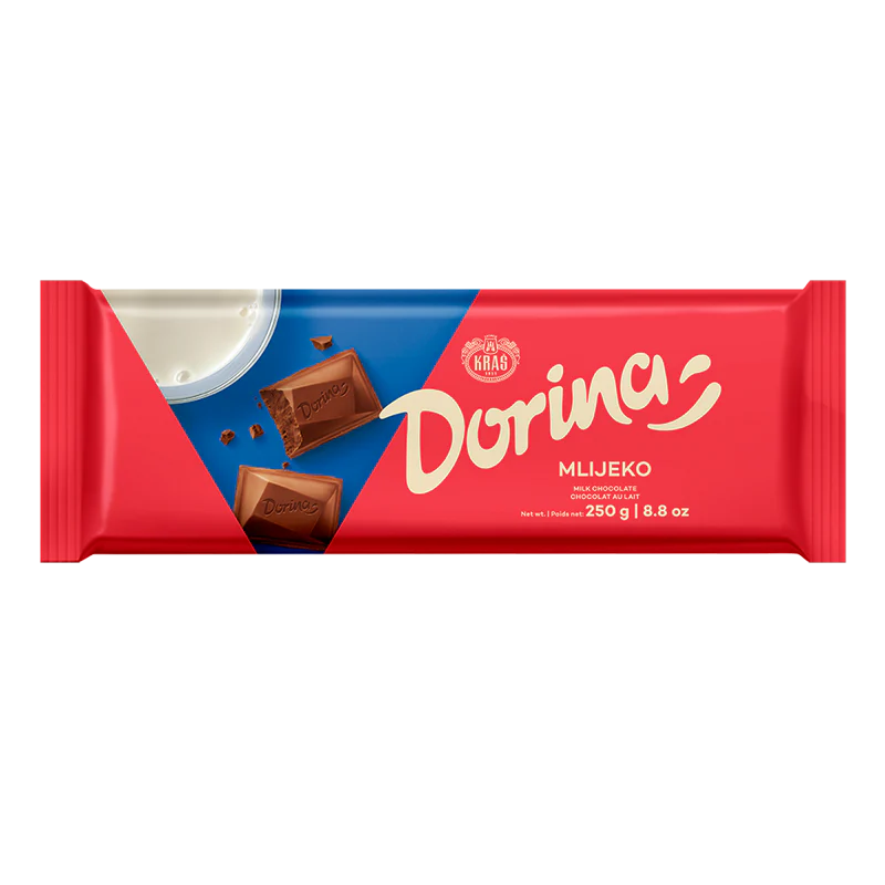 Kras Dorina Milk Chocolate Bar, 8.8 oz | 250g