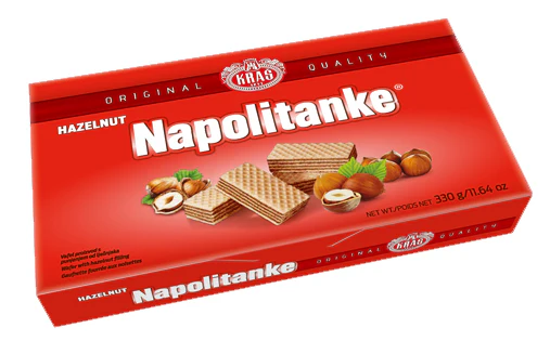 Kras Napolitanke Hazelnut Wafers, 11.64 oz | 330g