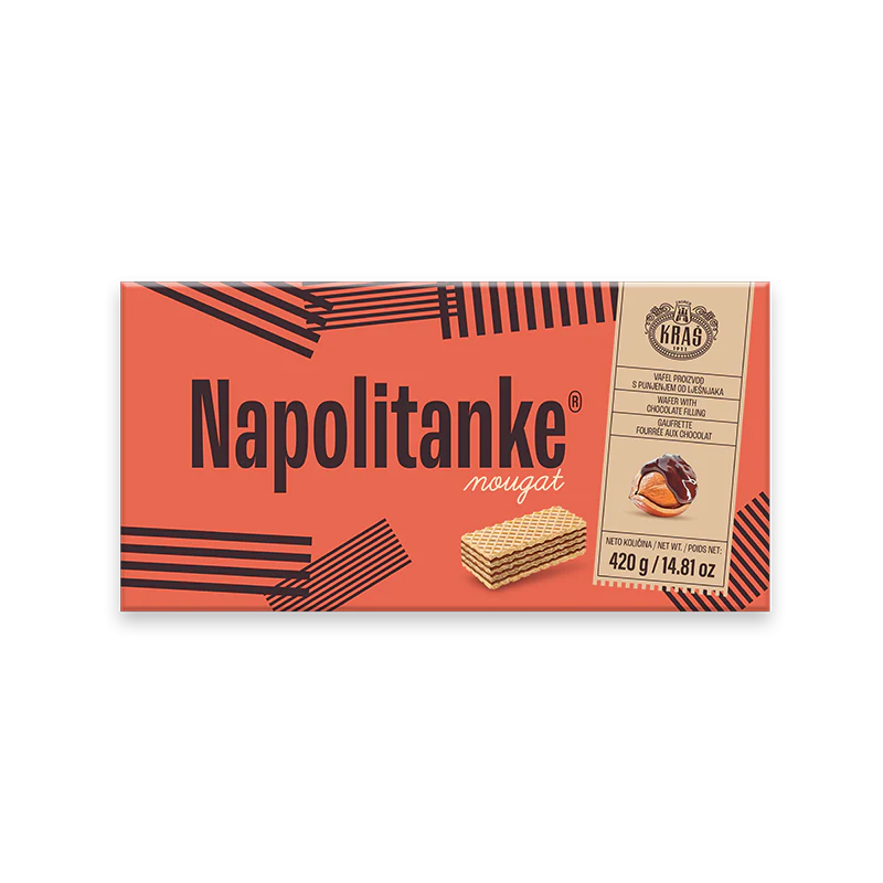 Kras Napolitanke Hazelnut Wafers, 14.81 oz | 420g