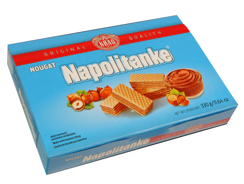 Kras Napolitanke Nougat Wafers With Hazelnut Filling, 11.5 oz | 327g