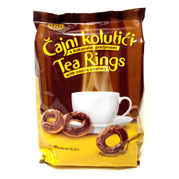 Kras Tea Rings with Cocoa Coating, 12.34 oz | 350g