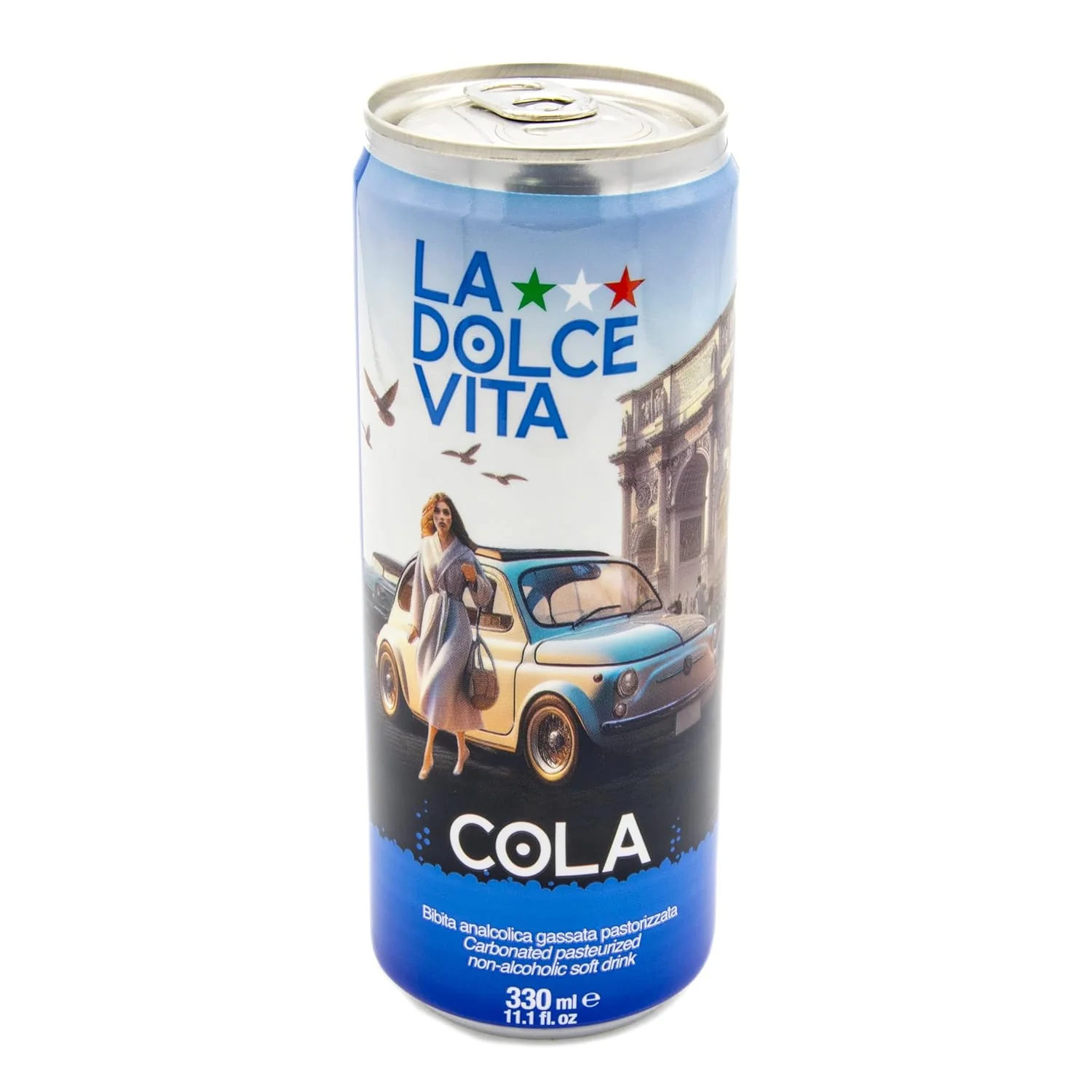 La Dolce Vita Cola, Imported From Italy, Real Sugar, Pack of 4 x 11 FL OZ - Image 3