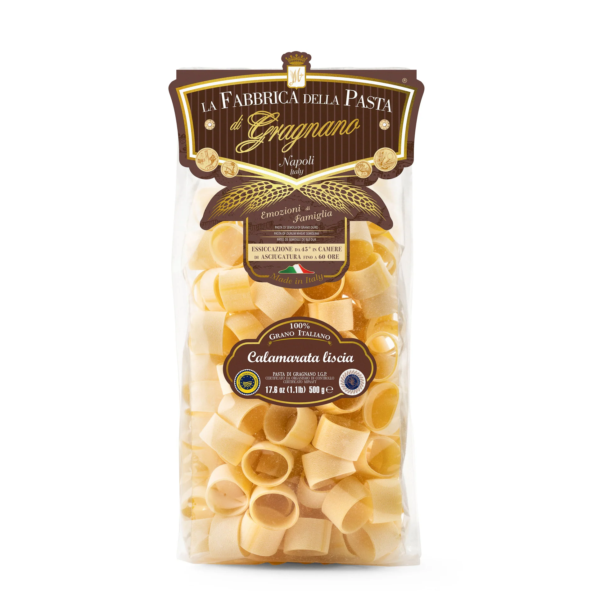 La Fabbrica della Pasta Calamarata Liscia – #539, 17.6 oz | 500g