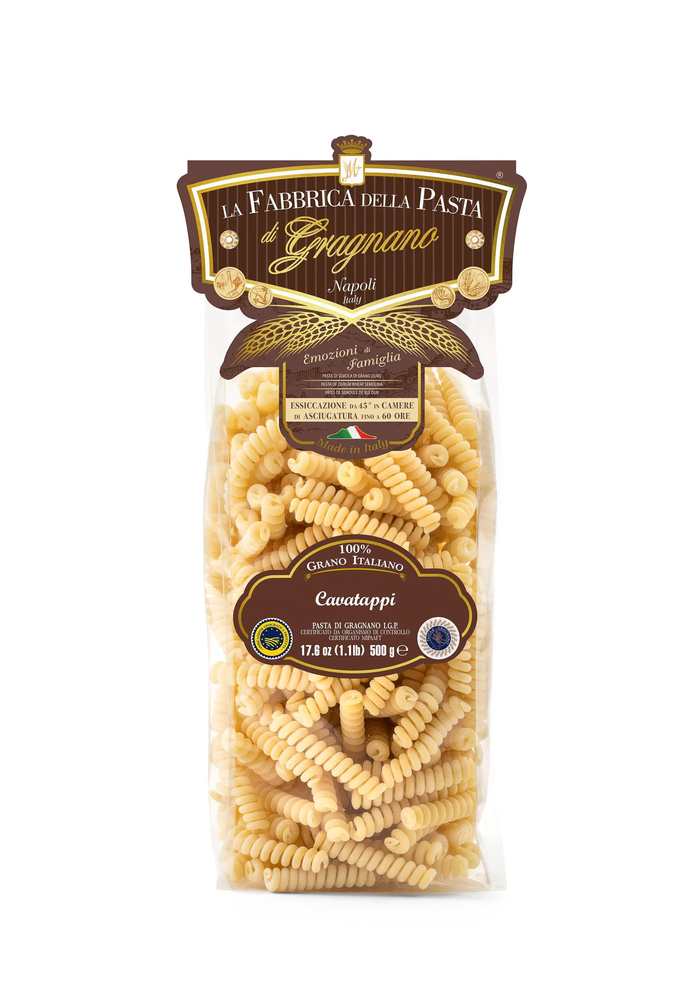 La Fabbrica Della Pasta Cavatappi, #947, 17.6 oz| 500g