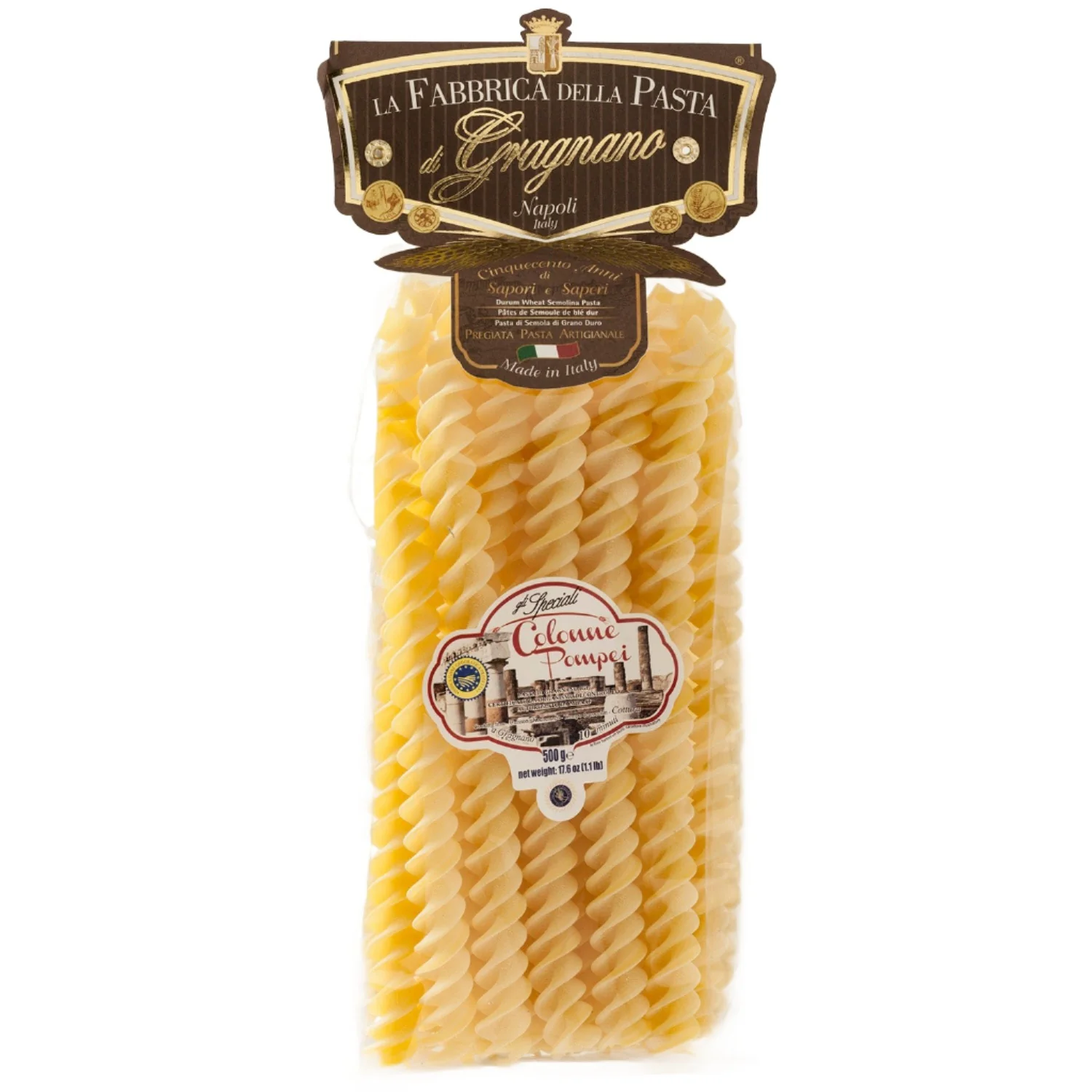 La Fabbrica Della Pasta Colonne Pompei, Giant Fusilli, 17.6 oz