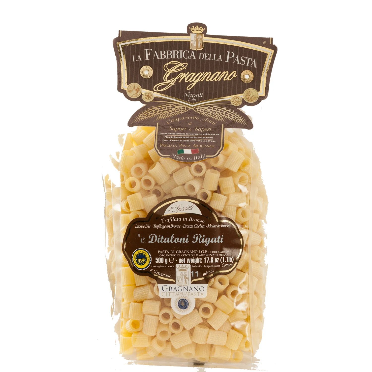 La Fabbrica Della Pasta Ditaloni Rigati, #523, 17.6 oz | 500g - Image 3