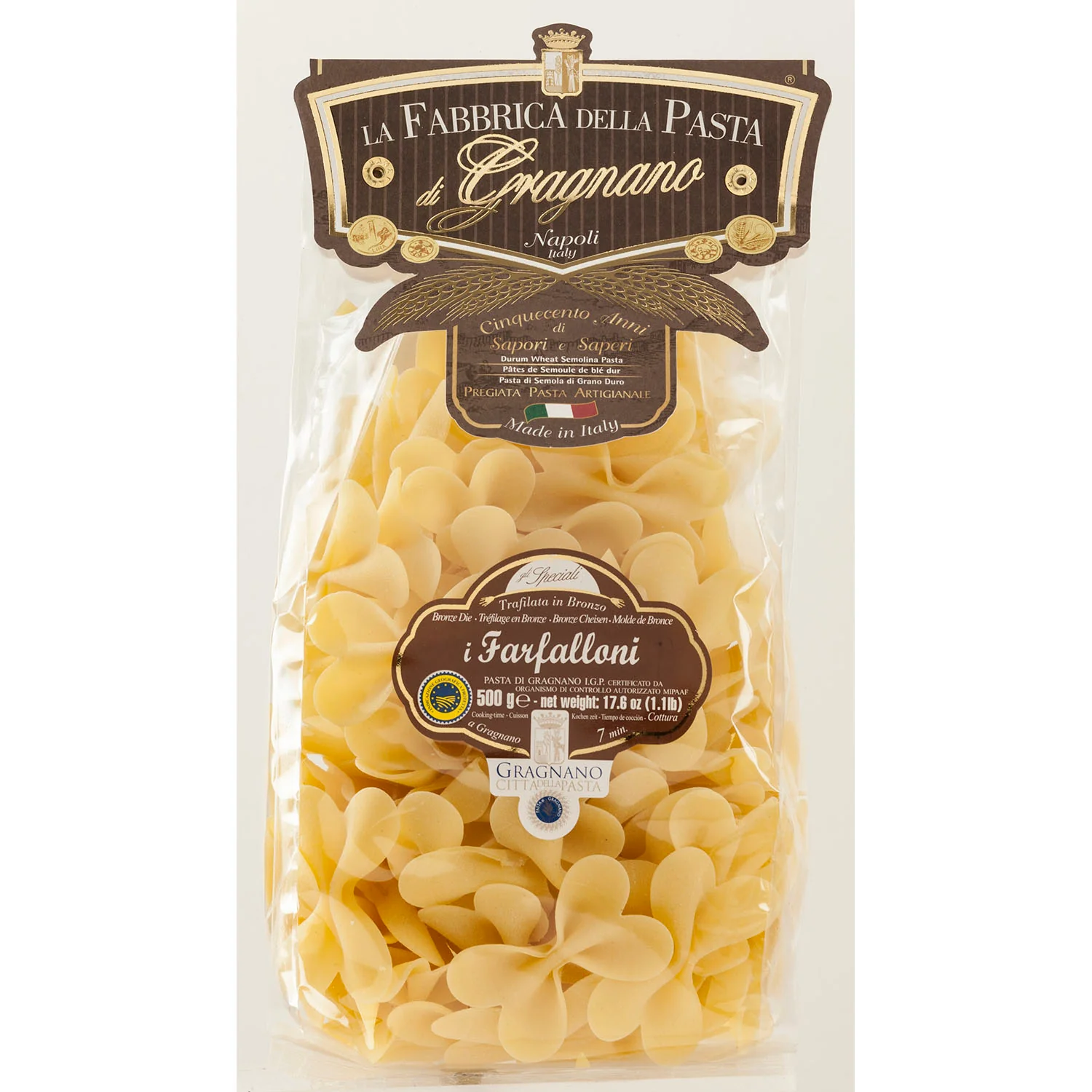 La Fabbrica Della Pasta Farfalloni, #463, 17.6 oz | 500gr - Image 3
