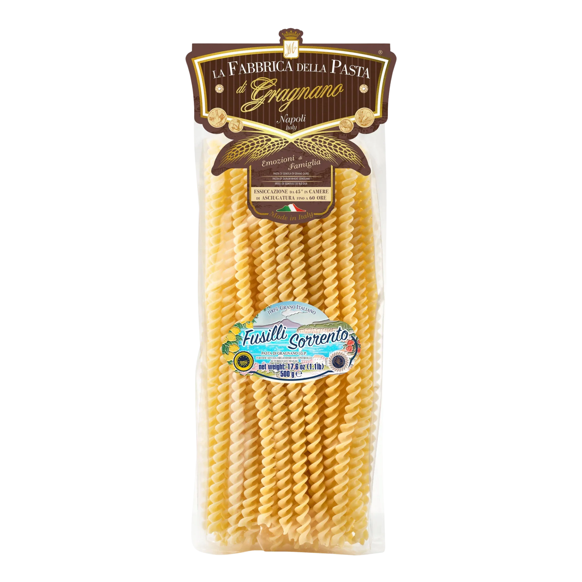 La Fabbrica Della Pasta Fusilli Sorrento, #851, 17.6 oz | 500gr