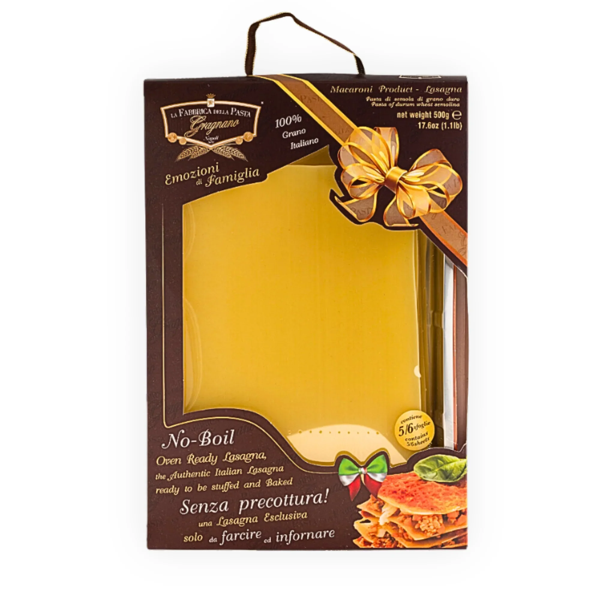 La Fabbrica Della Pasta Lasagna, #L443, 17.6 oz | 500gr
