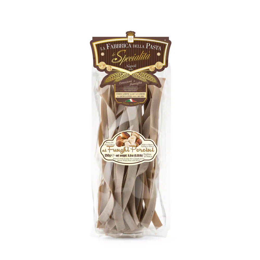 La Fabbrica della Pasta di Gragnano – Pettegole ai Funghi Porcini 8.8 oz (250g)
