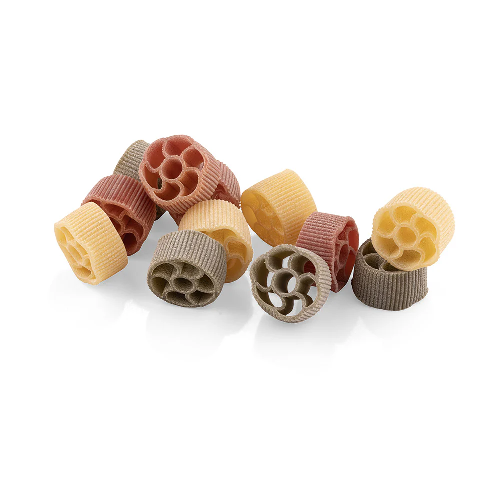 La Fabbrica Della Pasta Wheel Shape, Le Ruote Tricolor Pasta, #T433, 17.6 oz | 500gr - Image 2