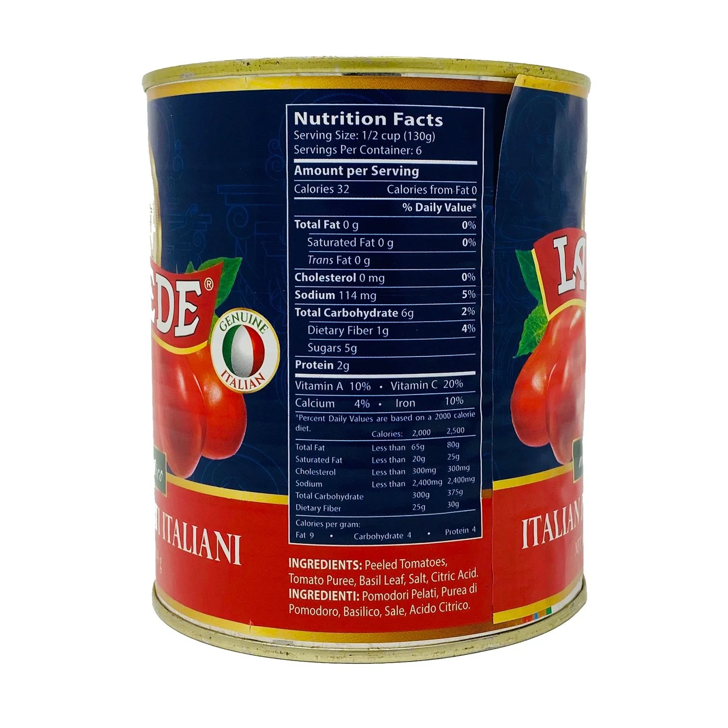 La Fede Italian Peeled Tomatoes with Basil, 28 oz | 1 lb 12 oz - Image 2