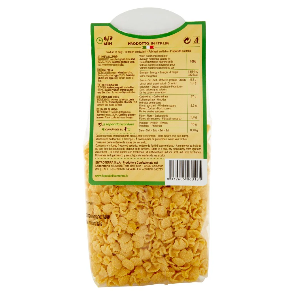 La Pasta di Camerino Funghetti Egg Pasta, Bronze Die, 8.8 oz | 250g - Image 2