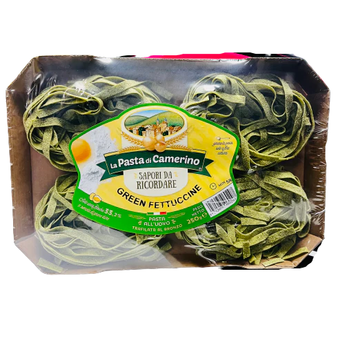 La Pasta di Camerino Spinach Fettuccine Egg Pasta, 8.8 oz | 250g