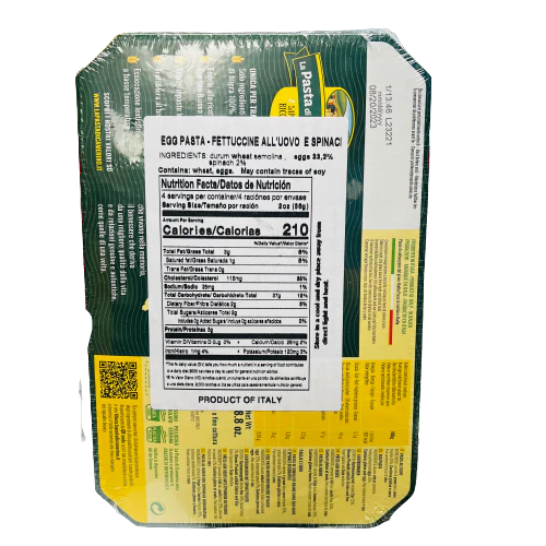 La Pasta di Camerino Spinach Fettuccine Egg Pasta, 8.8 oz | 250g - Image 2