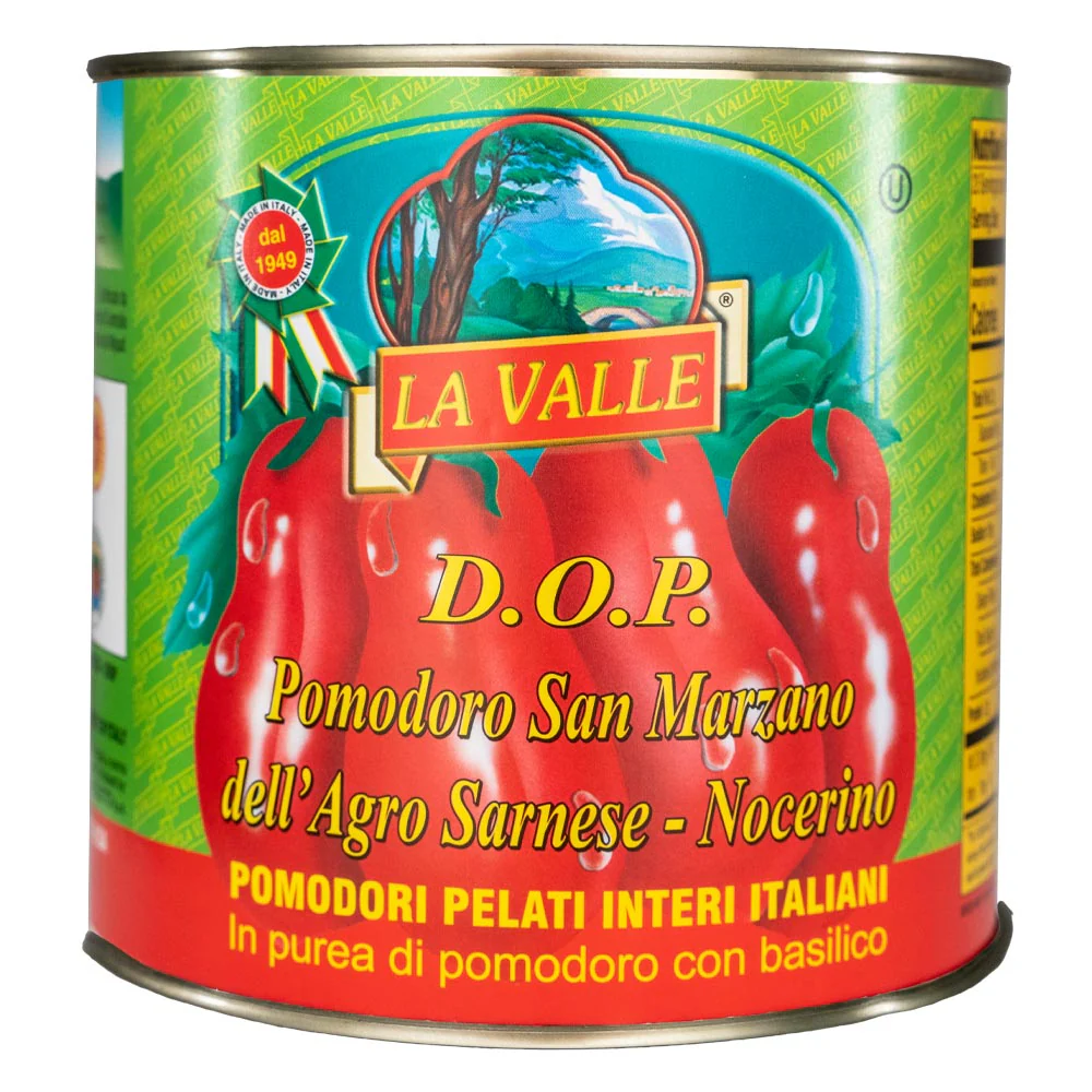 La Valle D.O.P. San Marzano Italian Peeled Tomatoes, 88 oz | 2500g | Product of Italy