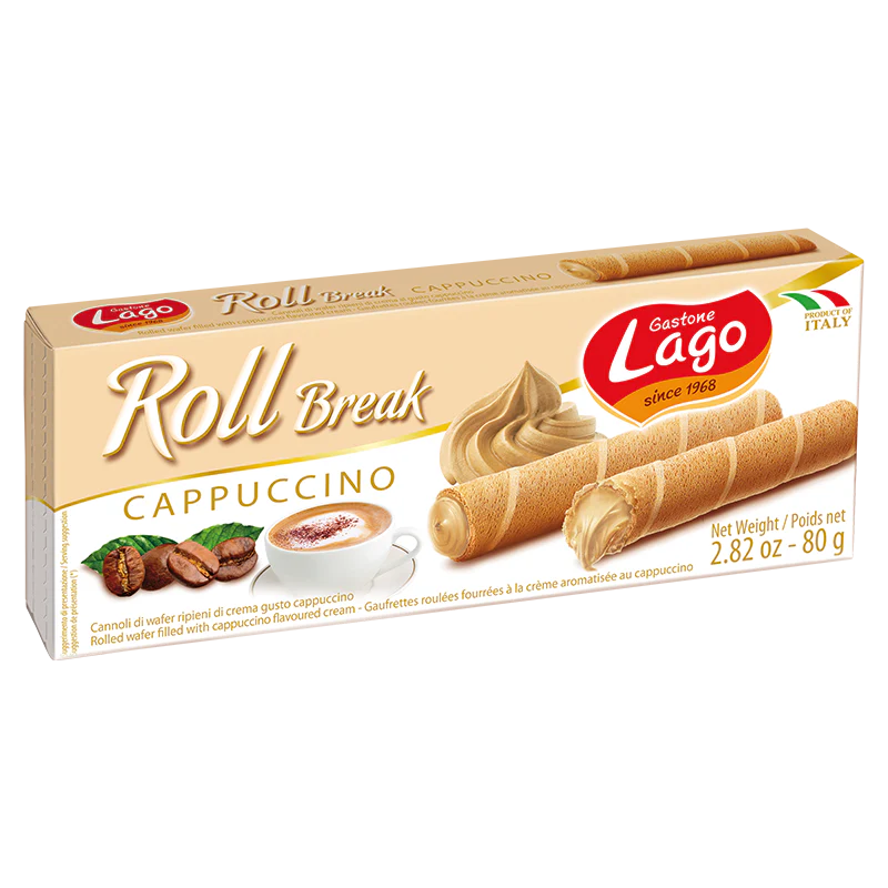 Lago Roll Break Cappuccino, 2.82 oz | 80g