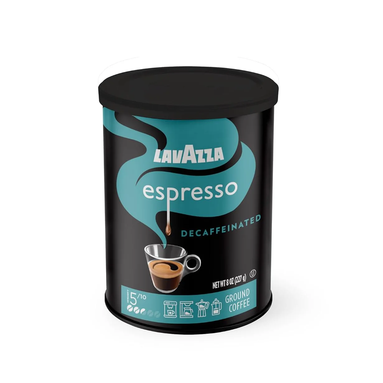 Lavazza Espresso Decaffeinated Ground Coffee, 8 oz TIN
