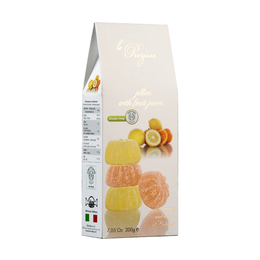 Le Preziose Jellies with Orange and Lemon Juice, 7.05 oz | 200g