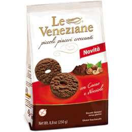 Le Veneziane Gluten Free Cookies with Chocolate & Hazelnuts 250g - Image 2