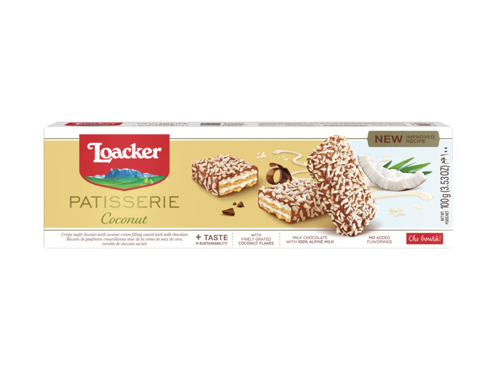 Loacker Patisserie Coconut, 3.53 oz | 100g